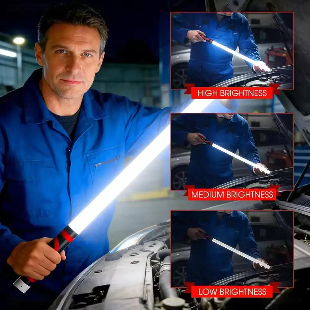 73Cm Flexible LED Flashlight Stick Rechargeable Work Light Professional Mechanic Tool for Car Repair Engine Bay Inspection Lamp